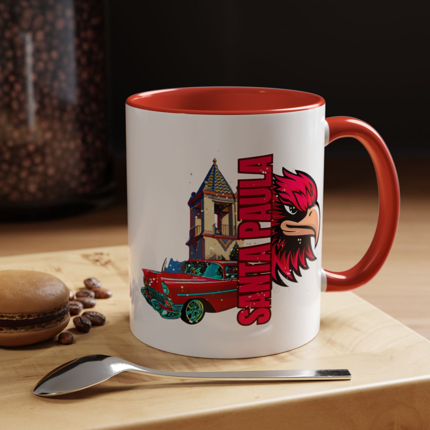 ALUMNI DESIGN  #1 SPUHS Red Accent Coffee Mug, 11oz Chevy Tower Cardinal