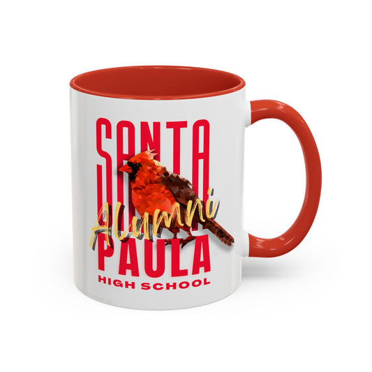 ALUMNI #2 - SPUHS - Accent Red Coffee Mug, 11oz Abstract Cardinal