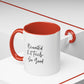 ALUMNI DESIGN #6- SPUHS Red Accent Coffee Mug, 11oz SPUHS Chevy Angry Bird type Cardinal