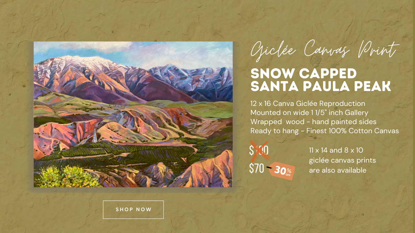 SNOW CAPPED SANTA PAULA PEAK - Giclee CANVAS Print