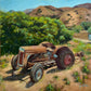 RETIRED ANTIQUE TRACTOR IN RUSTY GLORY  - Giclee Reproduction of Original Oil Painting Print