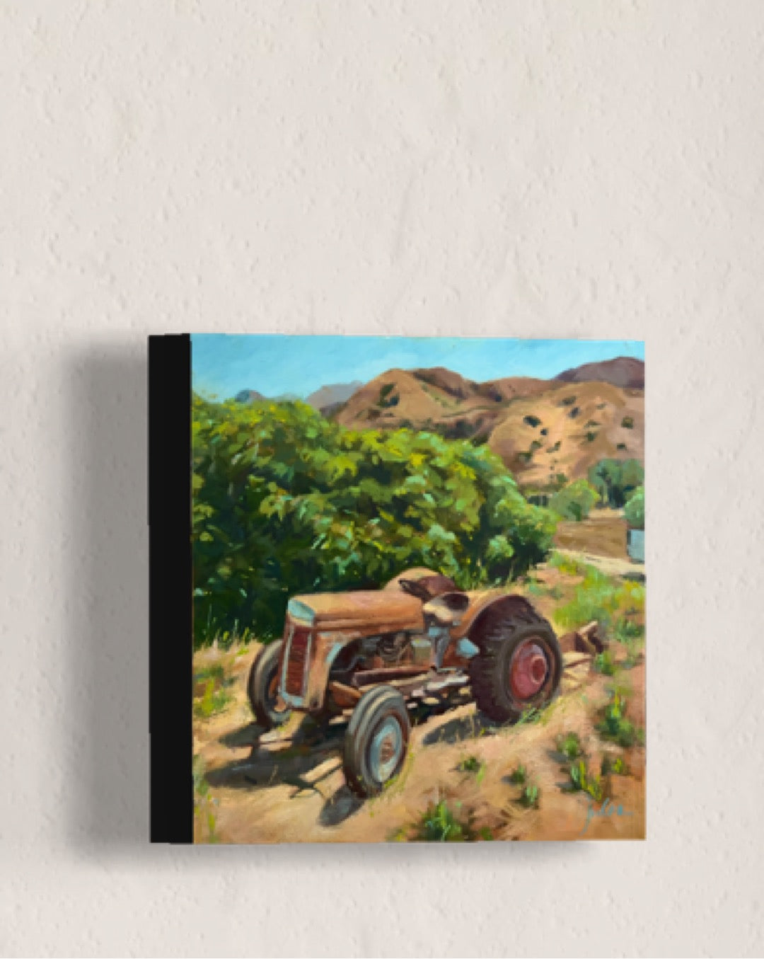 RETIRED ANTIQUE TRACTOR IN RUSTY GLORY  - Giclee Reproduction of Original Oil Painting Print