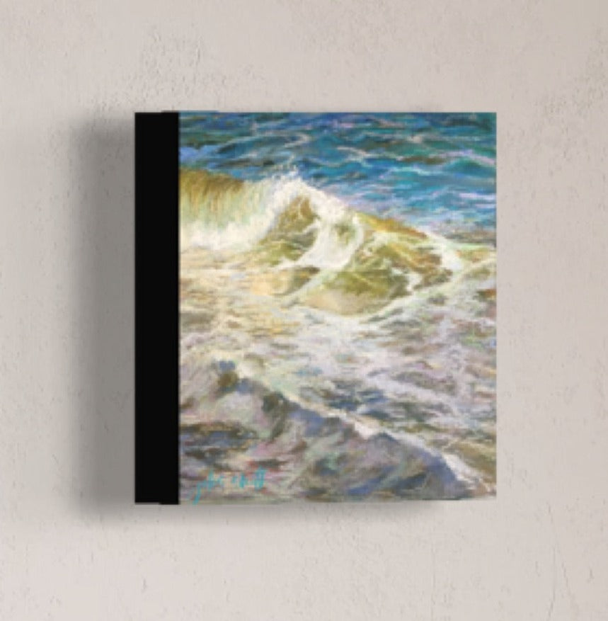 Shore break - Morning Waves Rolling in - Giclee Reproduction Print of Original Pastel Painting