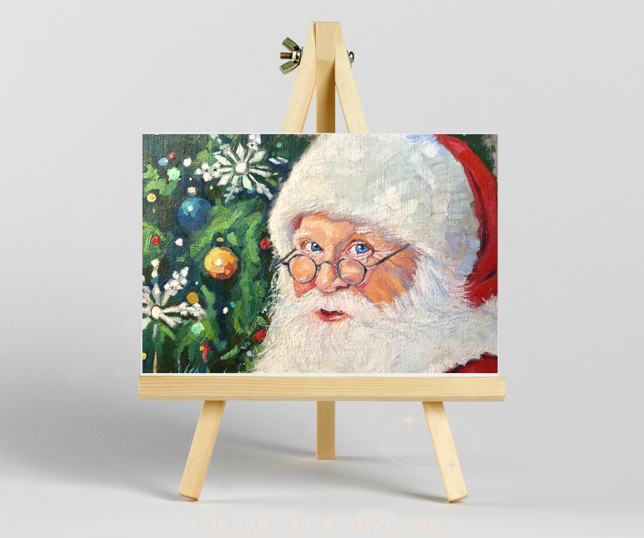 Santa Claus |  Giclee Reproduction Print of an Original Gouache Painting