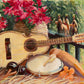 CHRISTMAS PUERTO RICO MUSICAL INSTRUMENTS  | Giclee Reproduction Print of an Original Gouache Painting