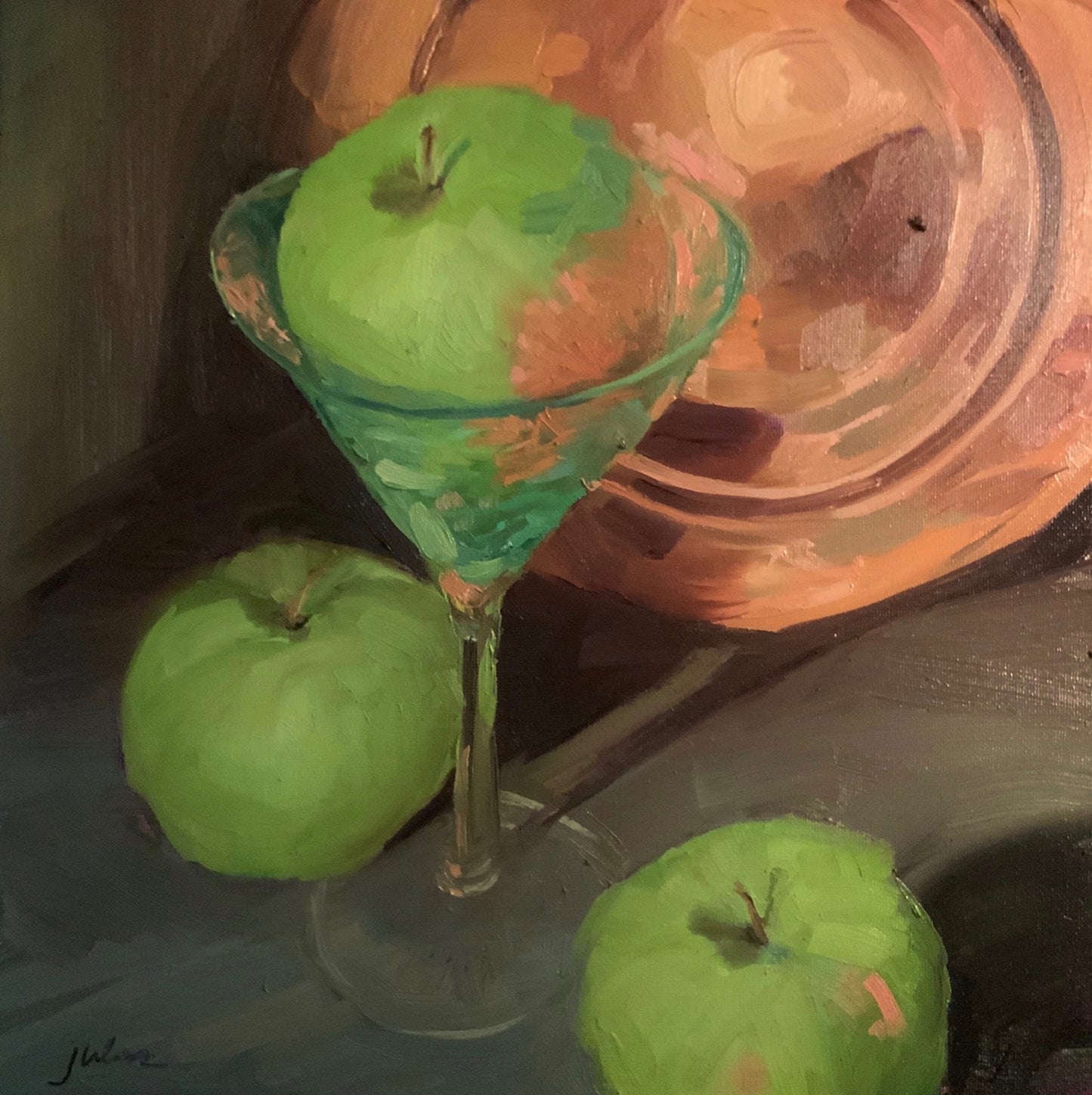 APPLE MARTINI with COPPER PLATE