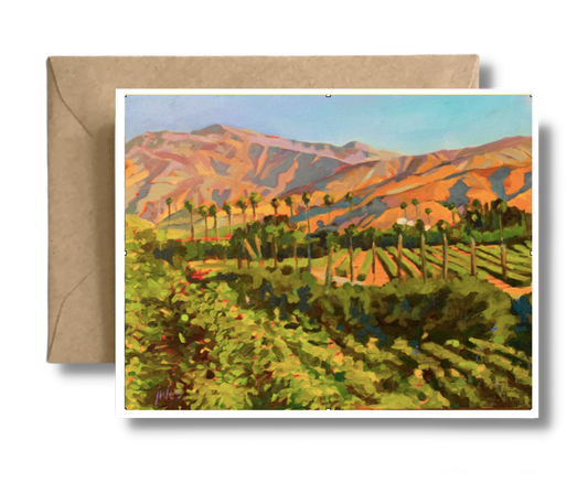 SANTA PAULA CANYON - Art Card Print of Original Portrait Oil Painting