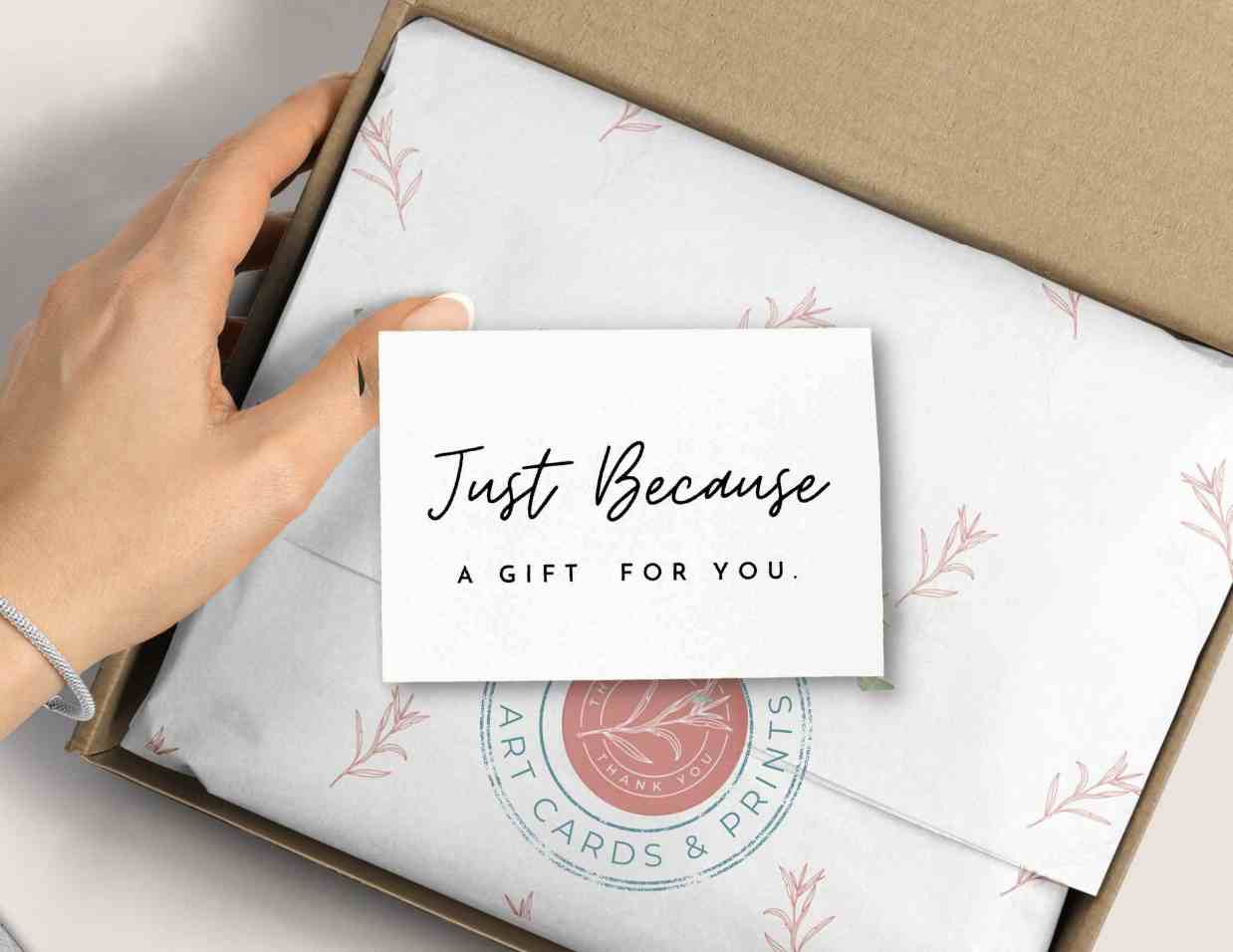 WRAPPED WITH CARE AND YOUR CARD OF CHOICE with MESSAGE