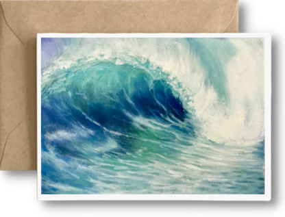 THE POWER OF A WAVE - Art Card Print of Original Seascape Oil Painting