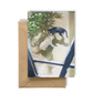 TWO FURTIVE FERAL KITTIES FACE OFF Art Card Print of Original Oil Painting