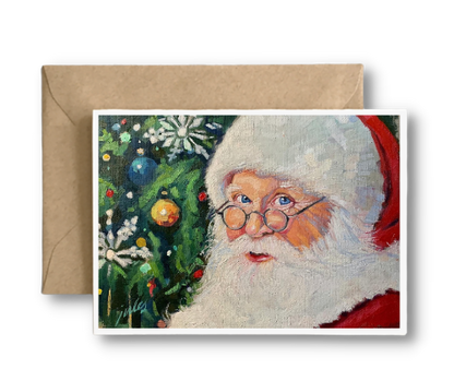 SANTA CLAUS - Art Card Print of Original Painting