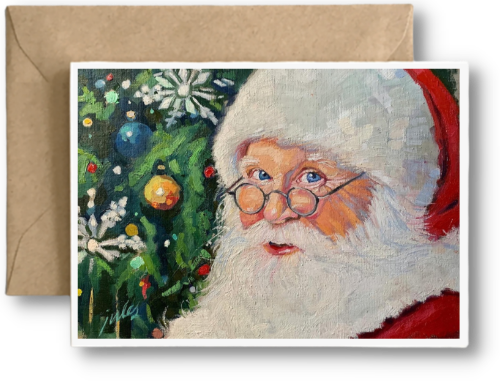 SANTA CLAUS - Art Card Print of Original Painting