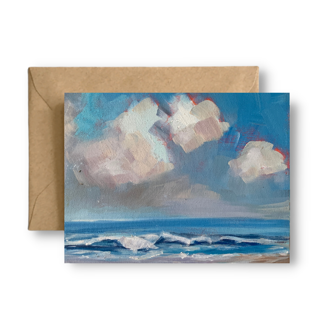 BOXED SET OF (6) SEASCAPE ABSTRACT COLLECTION Blank Art Cards