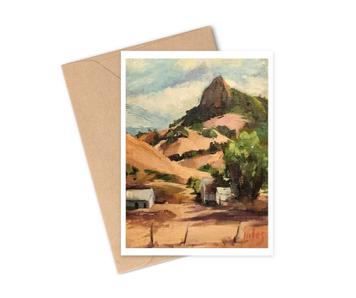 PASO ROBLES HILLS - Art Card Print of Original Landscape Oil Painting