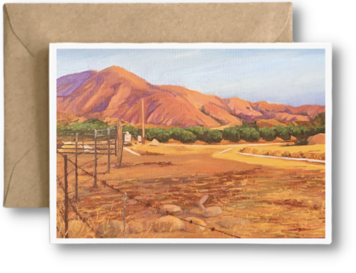 GOLDEN HOUR at SESPE RANCH - Art Card Print of Original Landscape Oil Painting