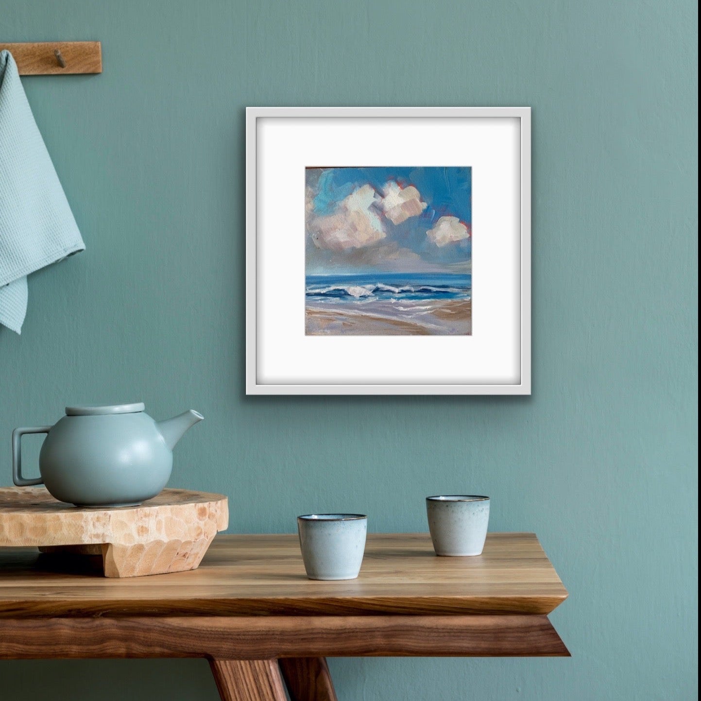 CLOUDS AT SANDY BEACH -  Giclee Reproduction Print of Original Oil Painting