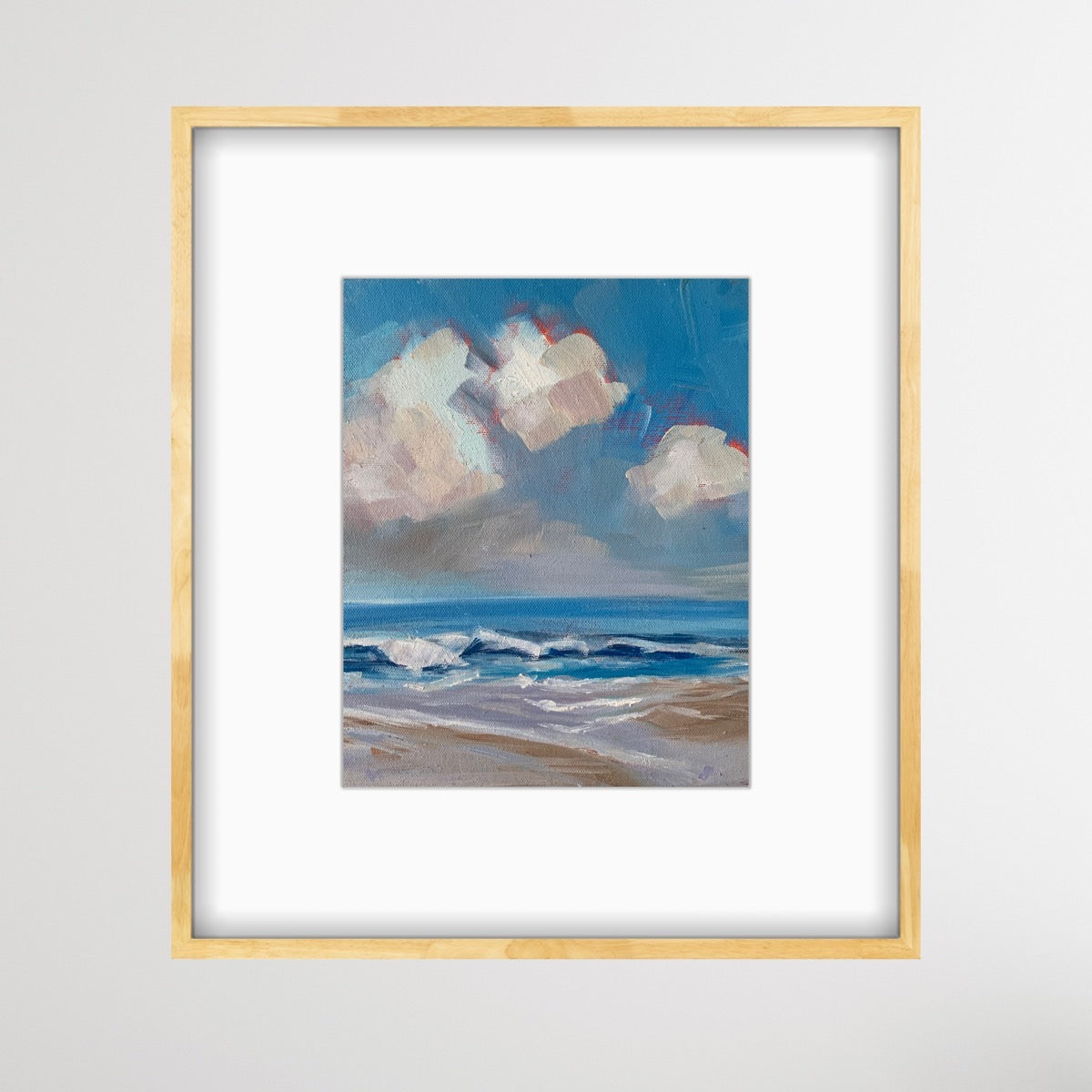 CLOUDS AT SANDY BEACH -  Giclee Reproduction Print of Original Oil Painting