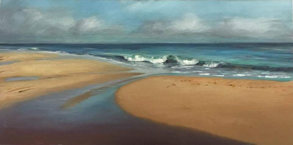 TIDE POOLS - OCEAN PARK BEACH -  Giclee Reproduction of Original Pastel Painting Print