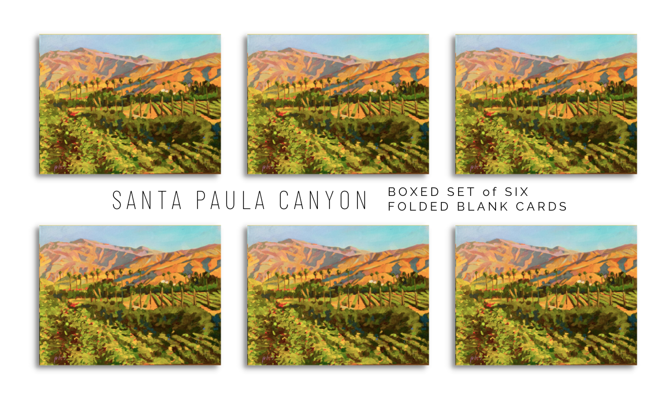 SANTA PAULA CANYON - Art Card Print of Original Portrait Oil Painting