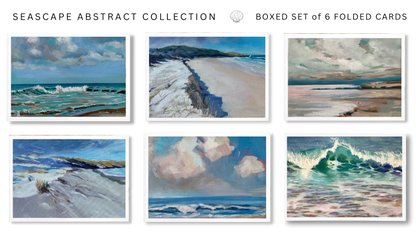 BOXED SET OF (6) SEASCAPE ABSTRACT COLLECTION Blank Art Cards